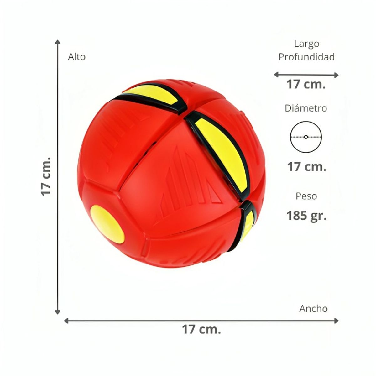 OEM - Frisbee Pelota Mágica Con Luz Led Rojo