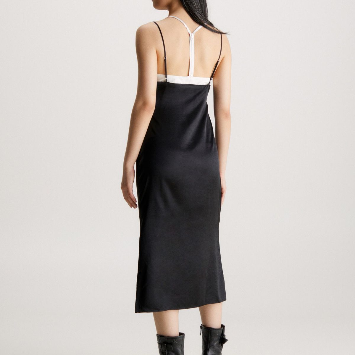 CALVIN KLEIN - Vestido Mujer Zipped Midi Negro Calvin Klein