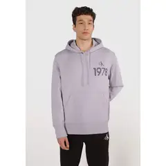 CALVIN KLEIN - Polerón con Gorro Varsity Lila