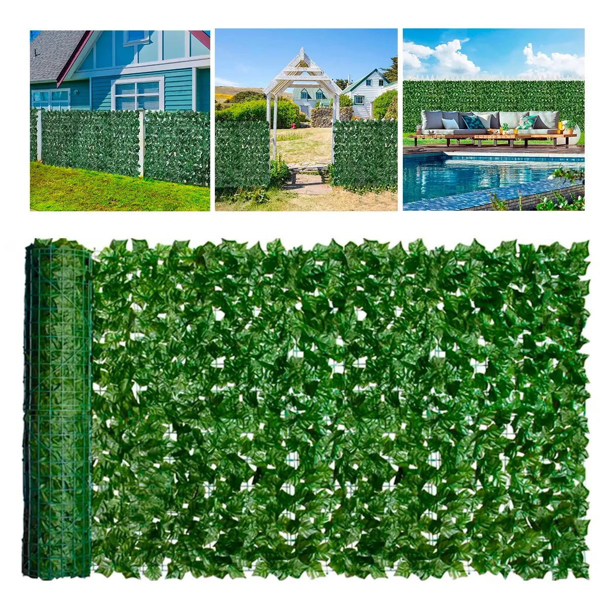 GENERICO - Malla Hojas Alfombra Enredadera Treillage Reja Cortina  2X1 MTS