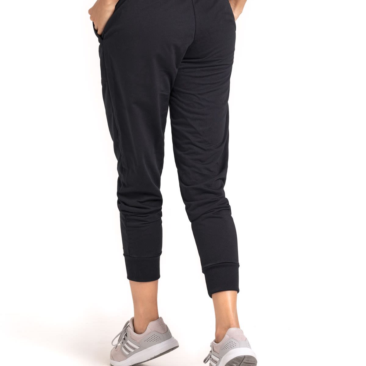 LEONISA - Jogger deportivo de silueta amplia con bolsillos 195532 Negro