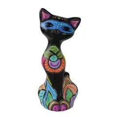 CREA TALLER - Gato decorativo de cerámica 15cm