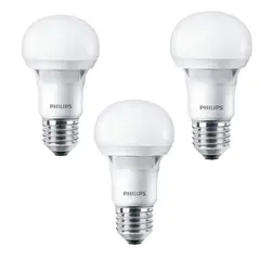 PHILIPS - Set 3 Ampolleta 9W reemplaza a 60w Luz Calida 650 Lm