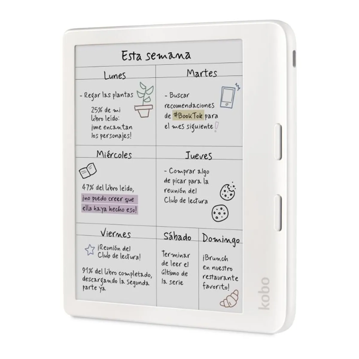 KOBO - Lector E Reader Kobo Libra Colour HD 7 32GB Blanco