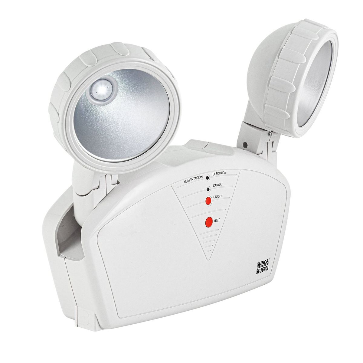 SUNCA - Lámpara de emergencia SUNCA SF-269CL, 2 Focos LED, 600 Lúmenes