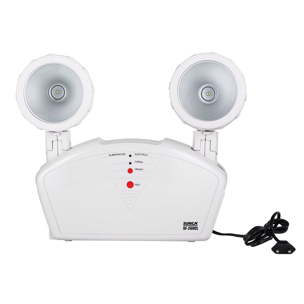 SUNCA - Lámpara de emergencia SUNCA SF-269CL, 2 Focos LED, 600 Lúmenes
