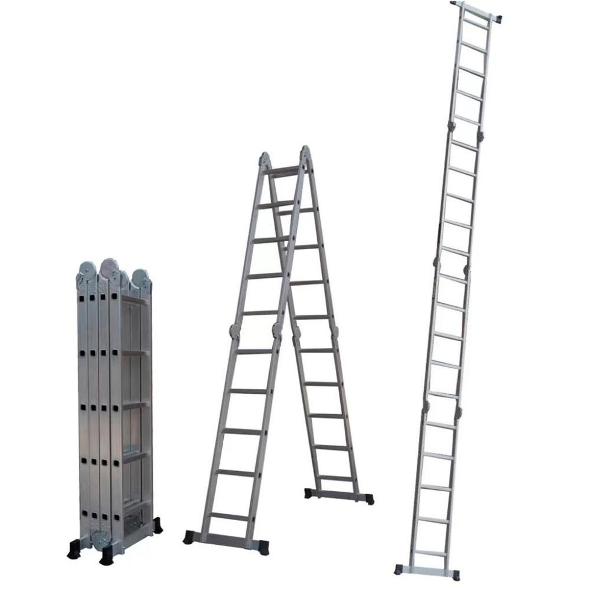 DETODOYMAS - Escalera Multipropósito 5,7mt 20 Peldaños Profesional DETODOYMAS