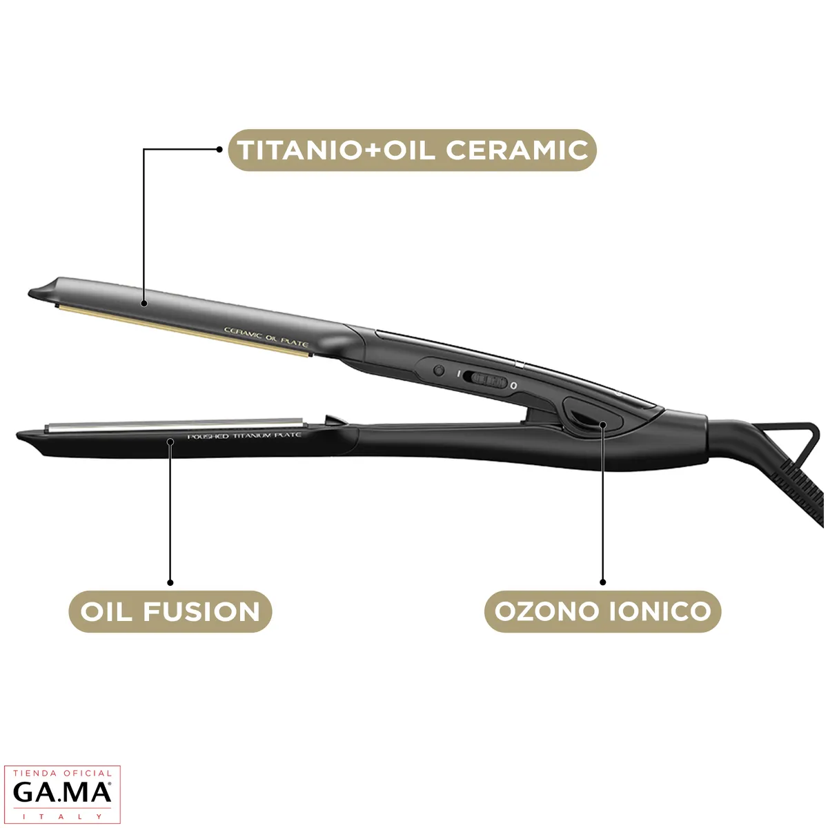 GAMA - Alisadora X-wide Digital Gama 4D Dual Plates Ceramic Oil