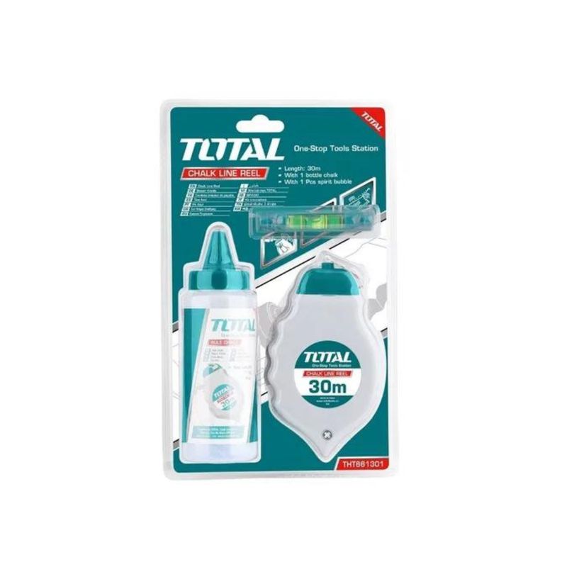 TOTAL - Set Tizador Con Tiza Y Nivel De Linea 30 M Total Tht661301