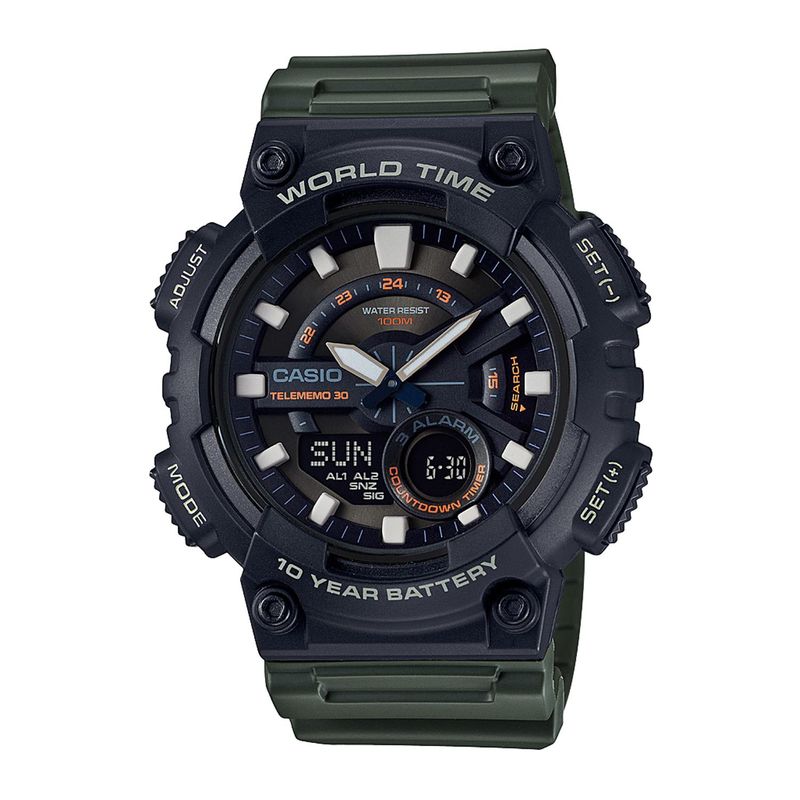 CASIO - Reloj CASIO AEQ-110W-3AVDF Resina Juvenil Negro