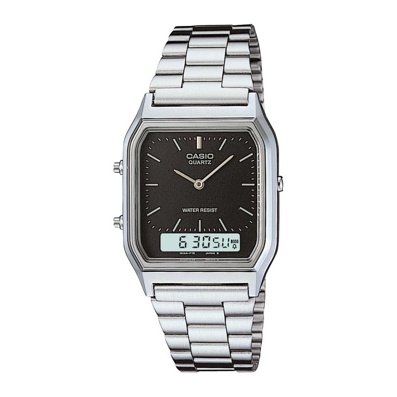 CASIO - Reloj CASIO AQ-230A-1DMQ Resina/Cromado Juvenil Plateado