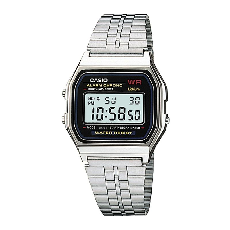 CASIO - Reloj CASIO A159WA-N1DF Resina/Cromado Unisex Plateado