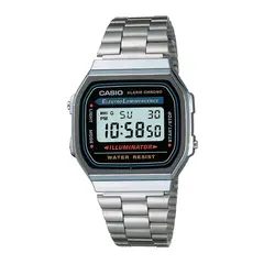 CASIO - Reloj A168WA-1WDF Resina/Cromado Unisex Plateado