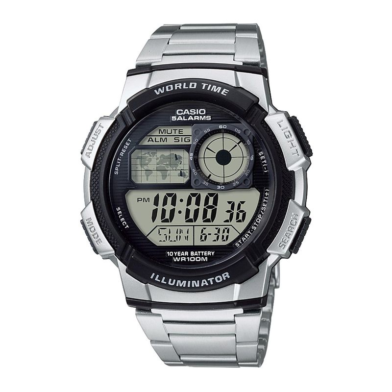 CASIO - Reloj CASIO AE-1000WD-1AVDF Resina Juvenil Plateado