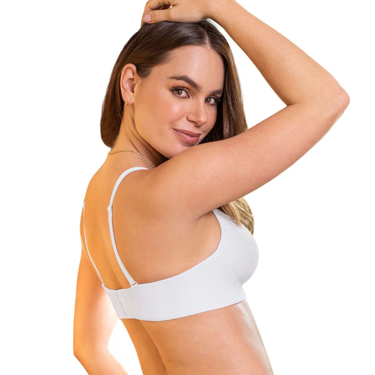 LEONISA - Sostén sin arco total comodidad Elemental Bra 091076 Blanco