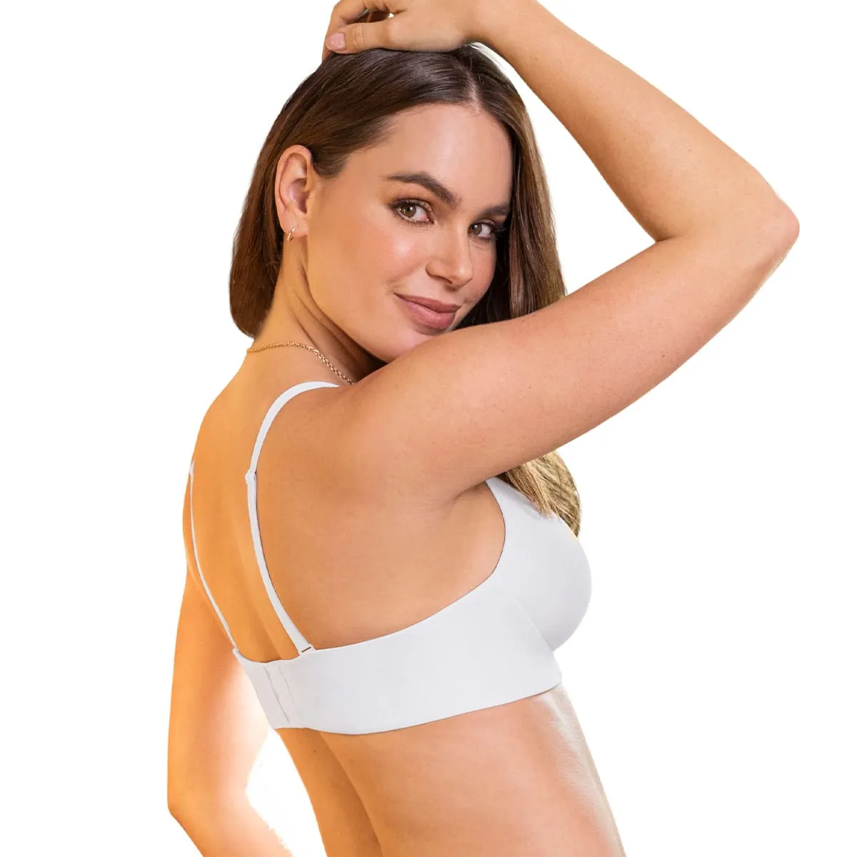 LEONISA - Sostén sin arco total comodidad Elemental Bra 091076 Blanco