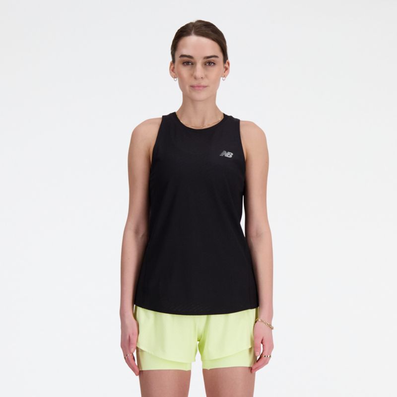 NEW BALANCE - Polera Mujer Running New Balance WT41280BK Negro