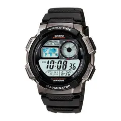 CASIO - Reloj AE-1000W-1BVDF Resina Juvenil Plateado