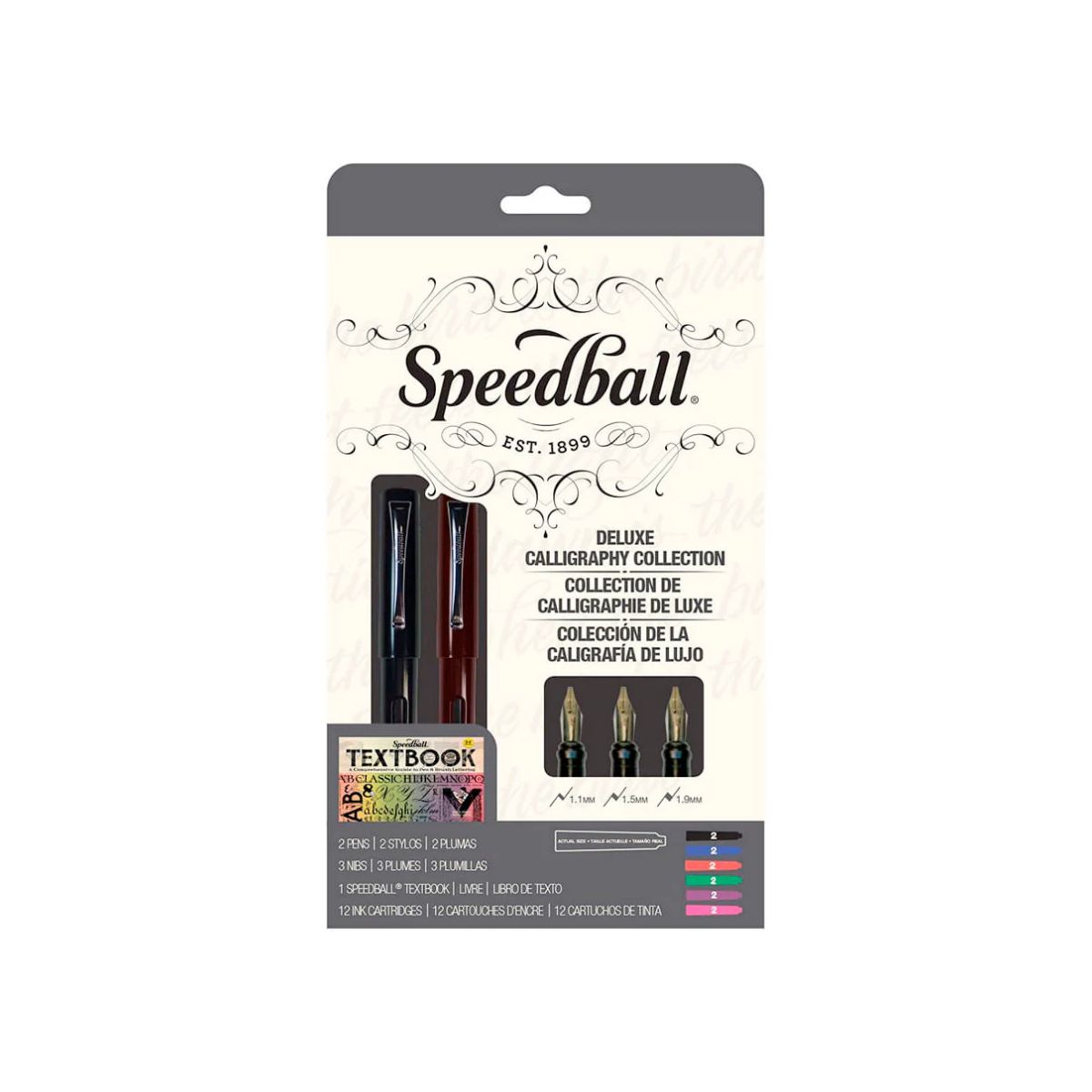 SPEEDBALL - Set Pluma Fuente Caligráfica Speedball 2 Plumas+ libro