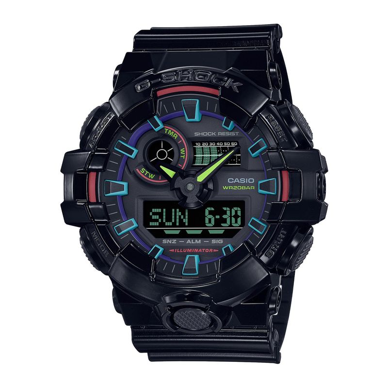 G-SHOCK - Reloj G-SHOCK GA-700RGB-1ADR Resina Hombre Negro