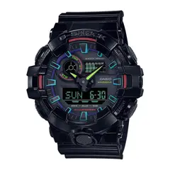 G-SHOCK - Reloj GA-700RGB-1ADR Resina Hombre Negro