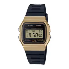 CASIO - Reloj F-91WM-9ADF Resina Juvenil Dorado