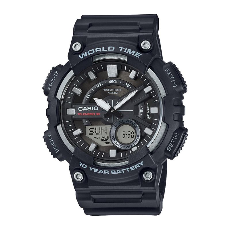 CASIO - Reloj CASIO AEQ-110W-1AVDF Resina Juvenil Negro