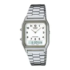 CASIO - Reloj AQ-230A-7BMQ Resina/Cromado Juvenil Plateado