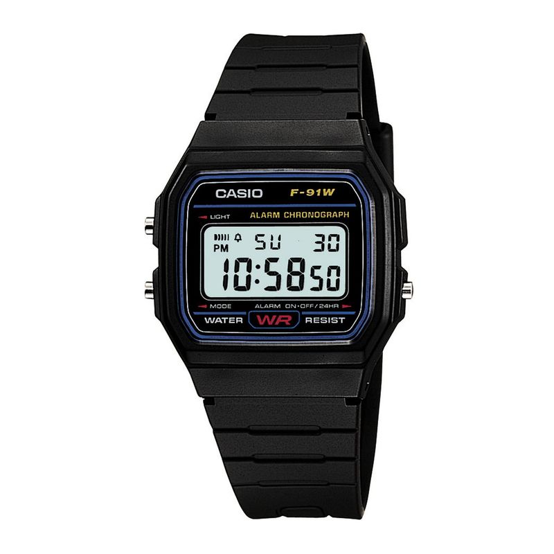 CASIO - Reloj CASIO F-91W-1HDG Resina Juvenil Negro