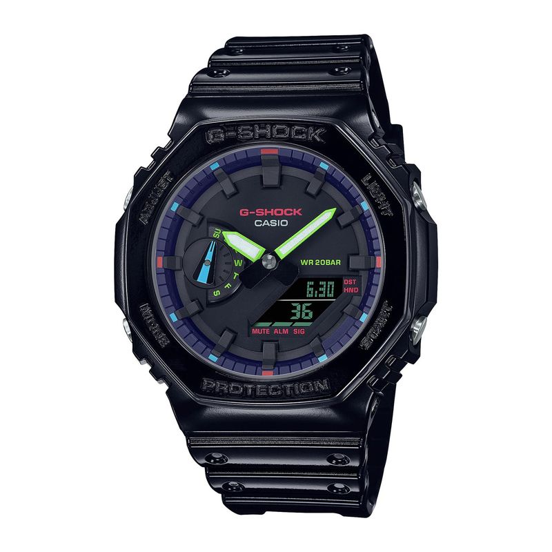 G-SHOCK - Reloj G-SHOCK GA-2100RGB-1ADR Carbono/Resina Hombre Negro