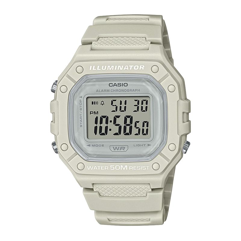 CASIO - Reloj CASIO W-218HC-8AVDF Resina Hombre Beige