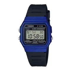 CASIO - Reloj F-91WM-2ADF Resina Juvenil Azul