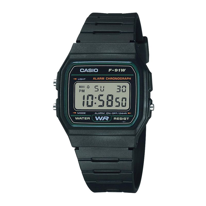 CASIO - Reloj CASIO F-91W-3DG Resina Juvenil Negro