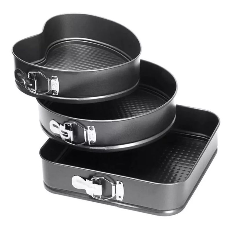 GENERICO - Set 3 Moldes Antiadherentes Desmontable