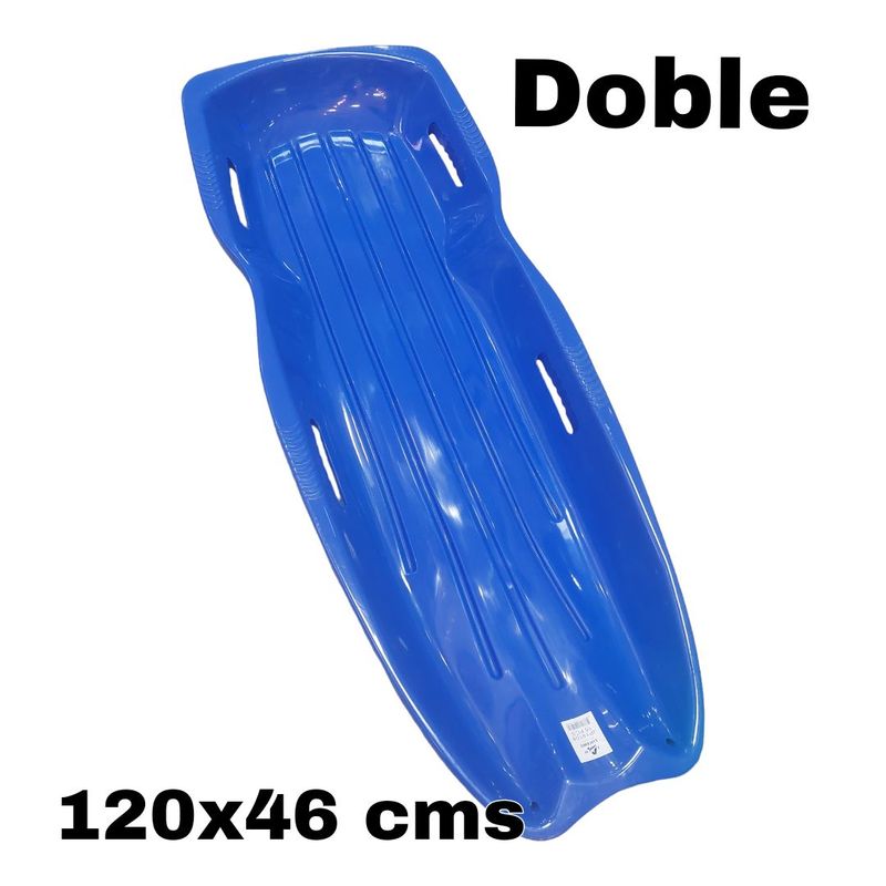 GENERICO - TRINEO NIEVE DOBLE AZUL 120X46 CMS AZUL