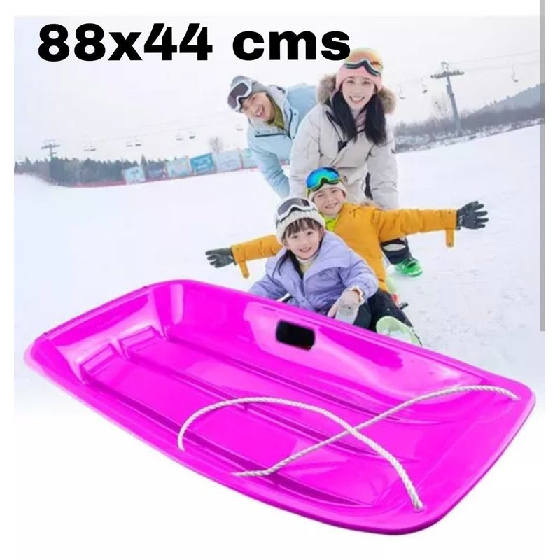 GENERICO - TRINEO NIEVE MODELO LANCHA XL ROSADO 88X44