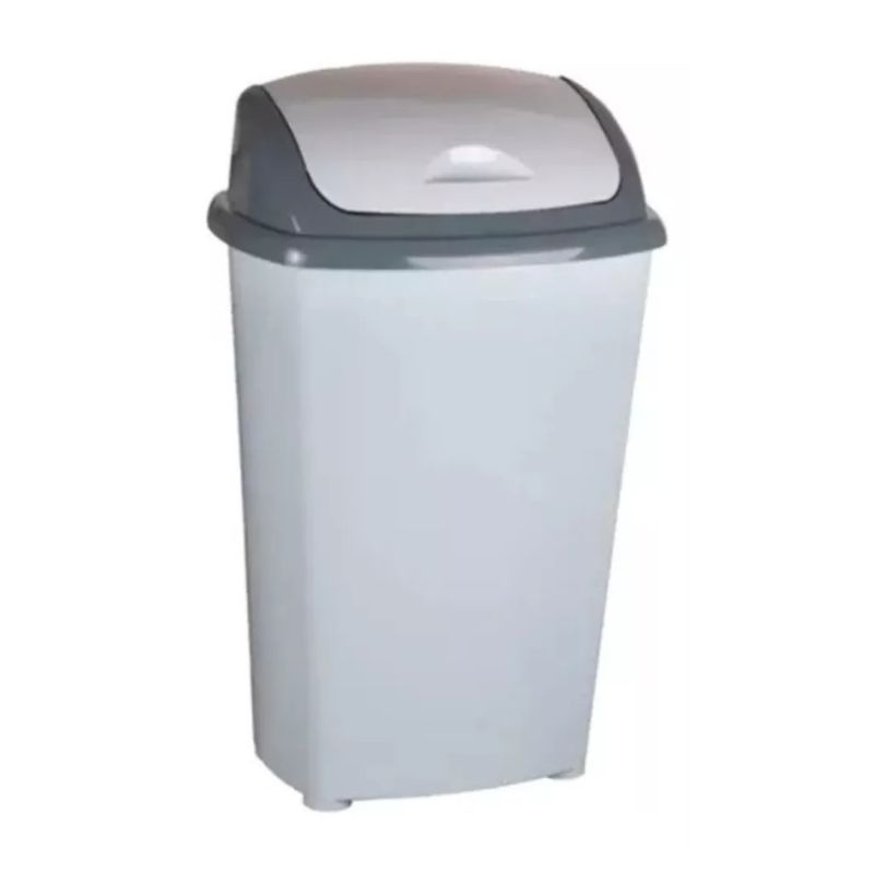 GENERICO - Basurero Plástico Baño Cocina 60 Litros Tapa Vaivén