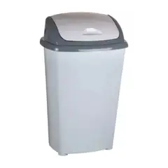 GENERICO - Basurero Plástico Baño Cocina 60 Litros Tapa Vaivén
