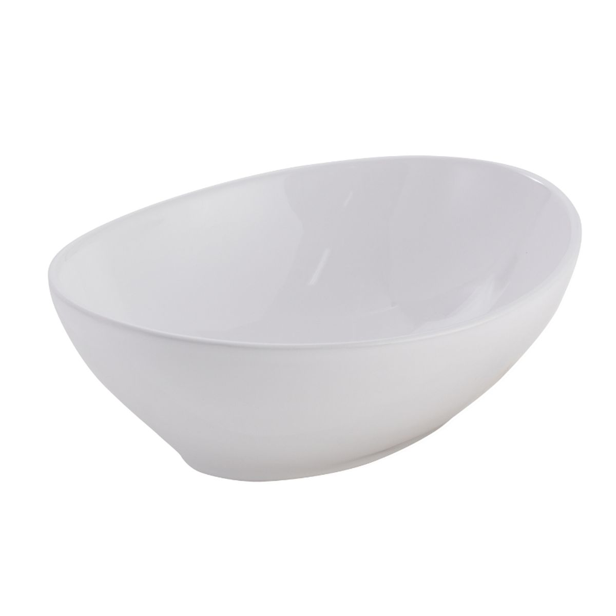 MODERN SPACE - Lavamanos Sobreponer Ovalado 41 X 34 Cm Blanco