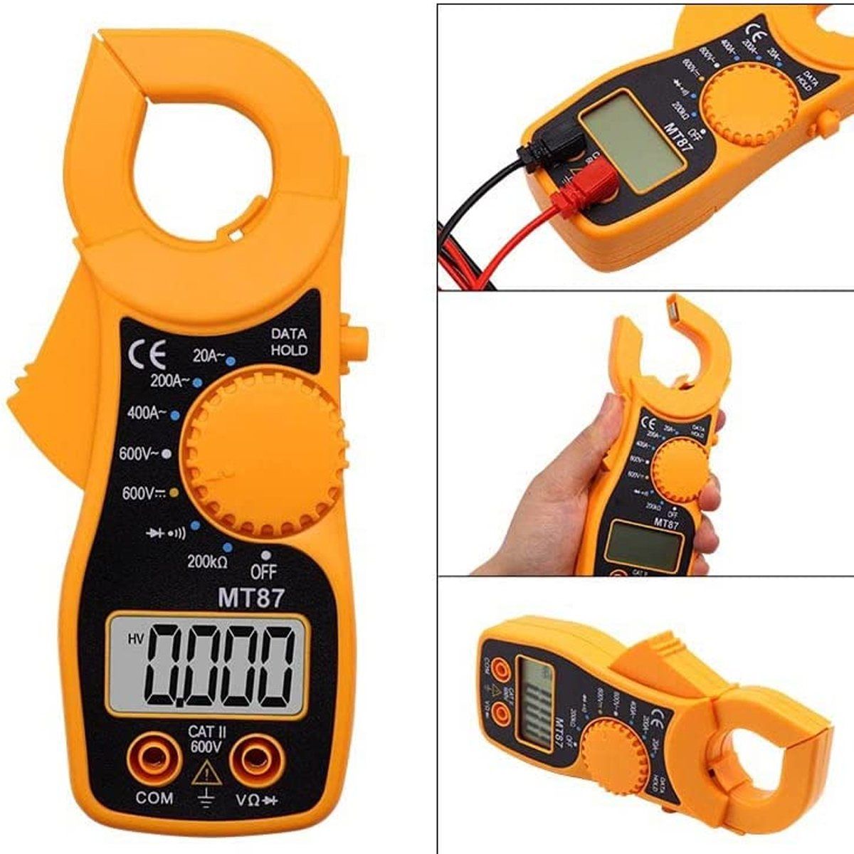 EDWINAYY - Amperimetro De Tenaza Multimetro Tester Digital Mt-87