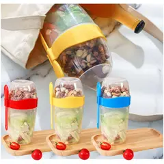 GENERICO - PACK 3 Taper Tupper Hermico Plastico Contenedor Cubiertos 1100ml