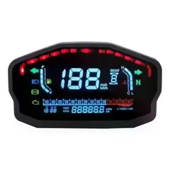 GENERICO - Medidor Velocidad Moto Pantalla Lcd Temperatura Agua Aceite