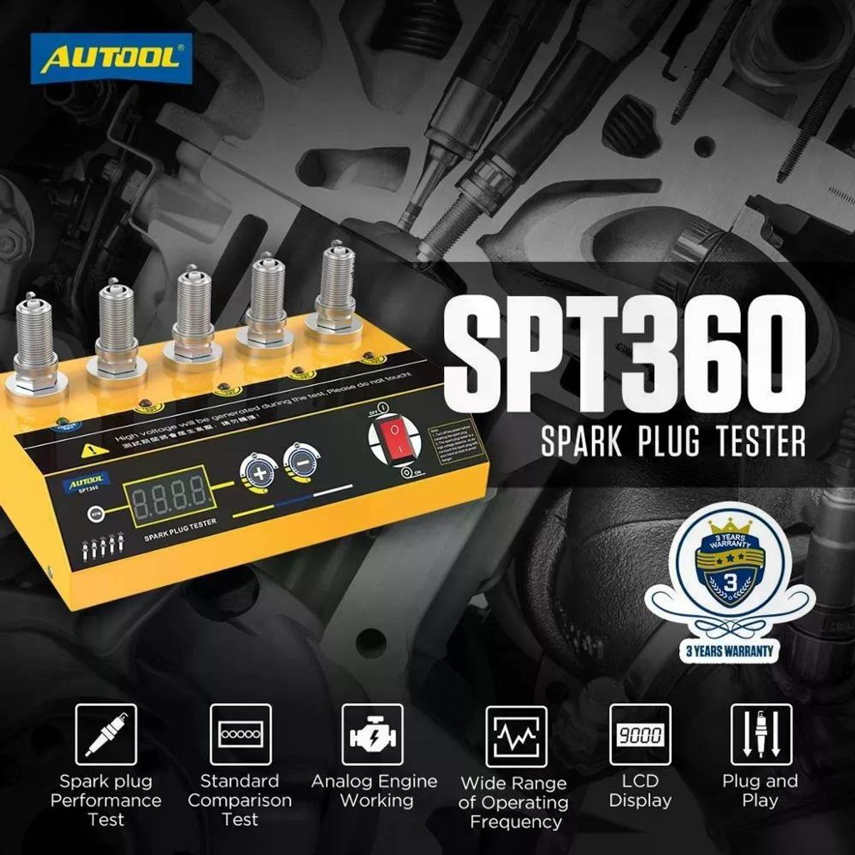 GENERICO - Probador De Bujías Spt360 Autool De Encendido 12v Automotriz