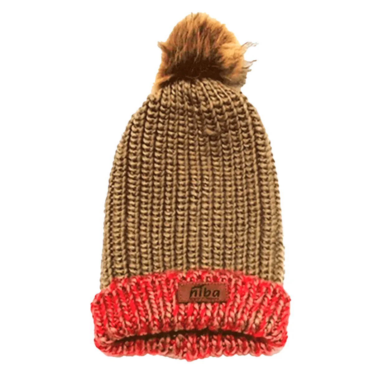 NIBA - Gorro Lana Enladrillado Ponpon Café Niba