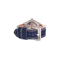 GENERICO - Correa De Reloj Diloy Tela Vaquera Y Cuero 22 Mm