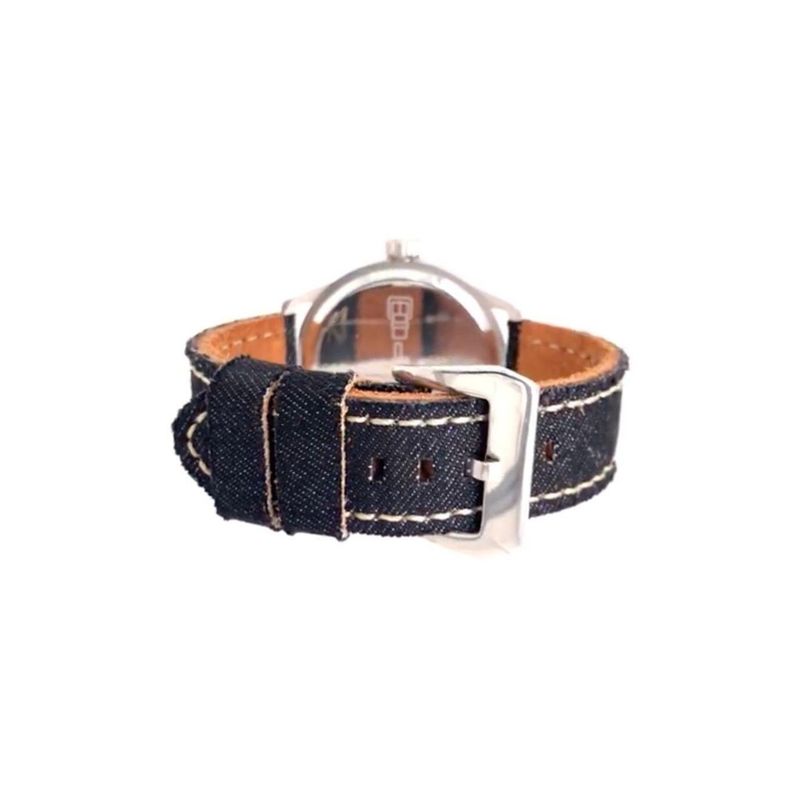 GENERICO - Correa De Reloj Diloy Tela Vaquera Y Cuero 22 Mm