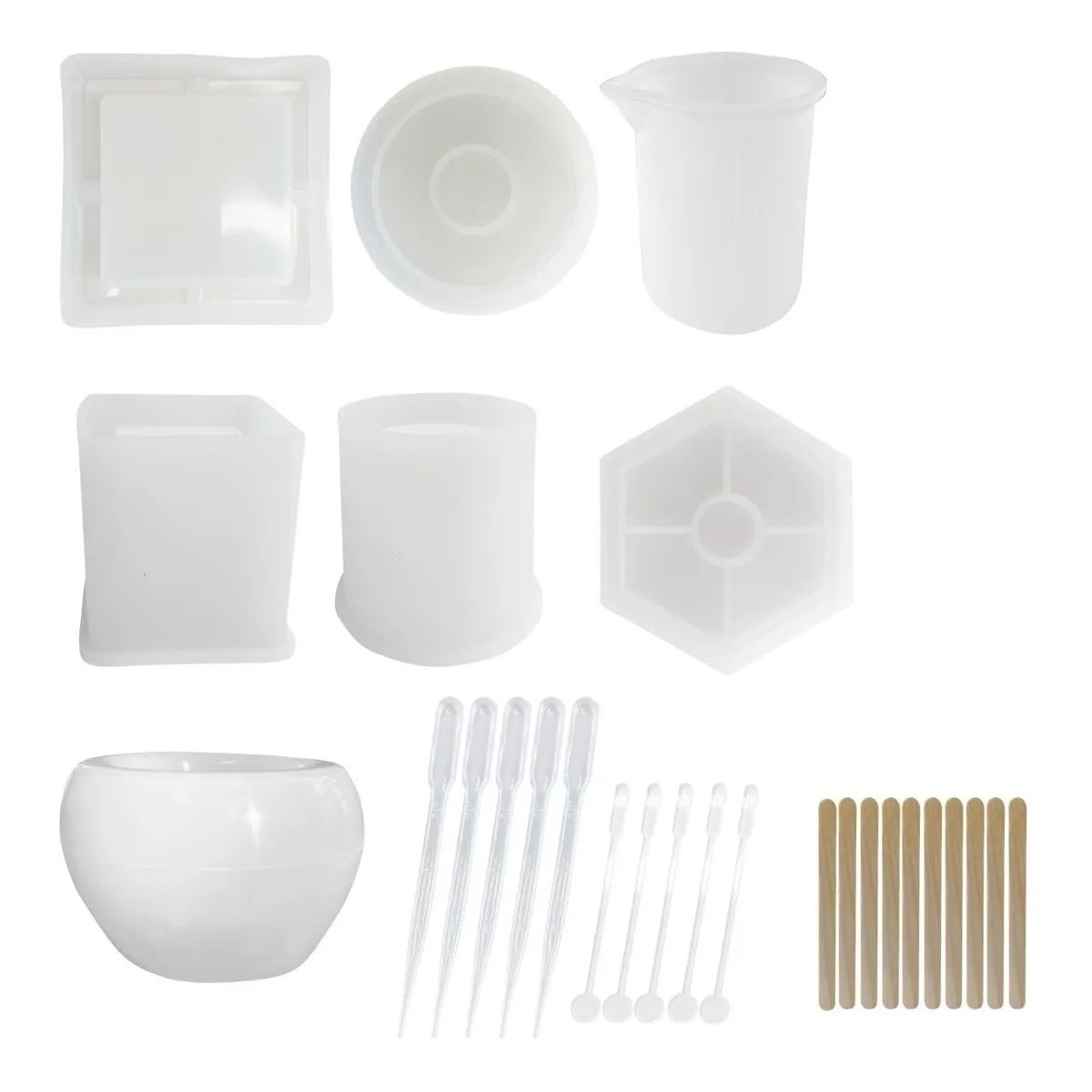 MUNDO MAGIA - Set De 28 Pcs Molde De Silicona Surtidos Para Resina Epoxica