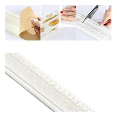 KUANGYE - 5 Rollos Guardapolvo Moldura, Cornisa O Zócalo Adhesivo