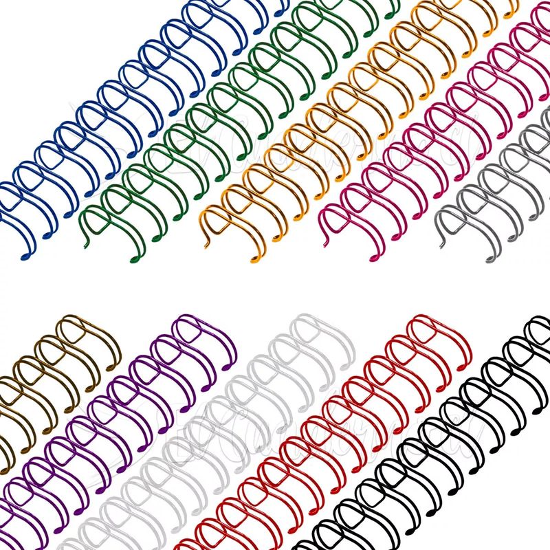 KUANGYE - Mix Colores Espirales Metálicos 19mm 34 Doble Cero