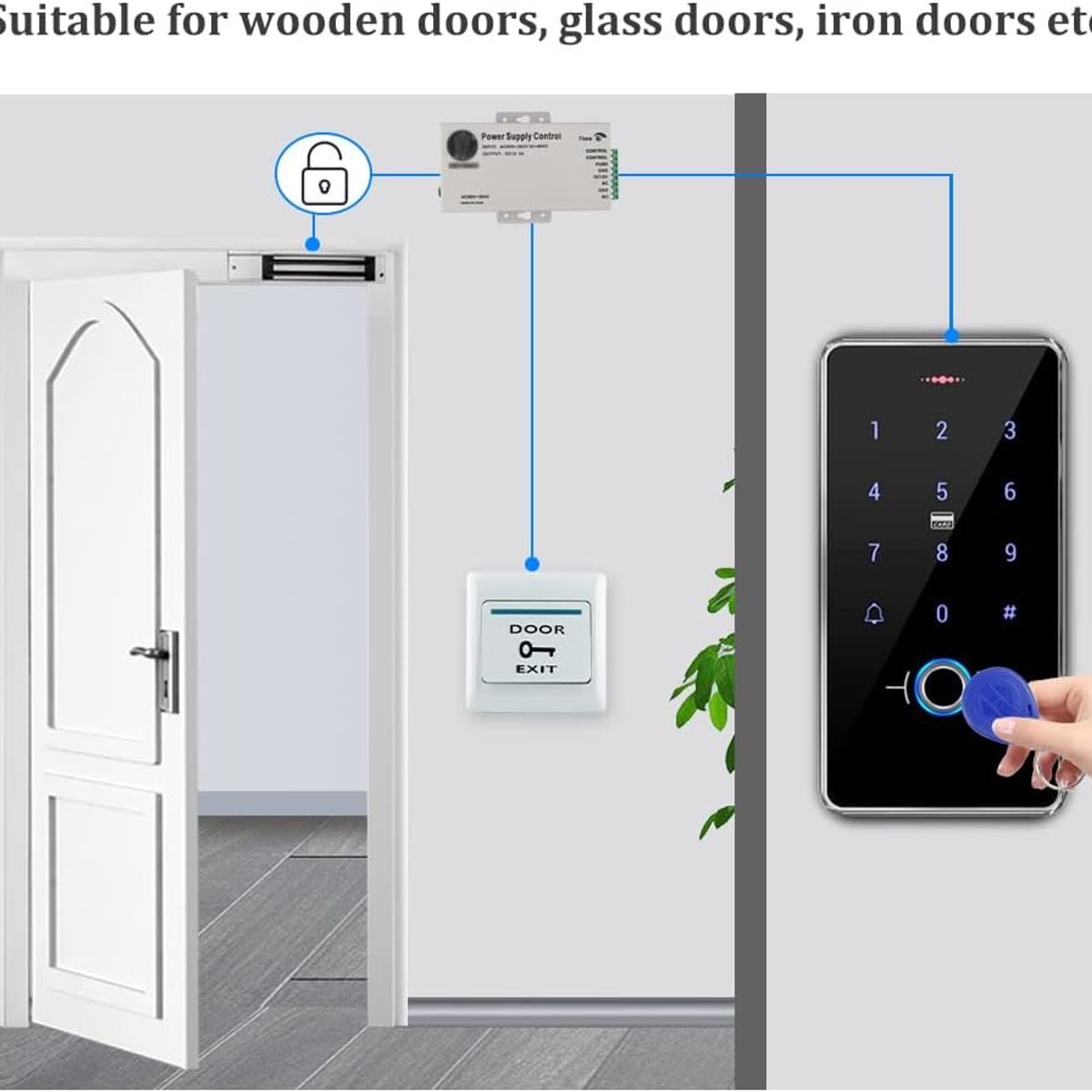 KUANGYE - Cerradura Magnética 180kg 12v